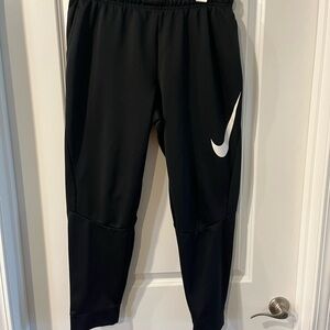 Nike Kids Black Sweatpants with White Logo